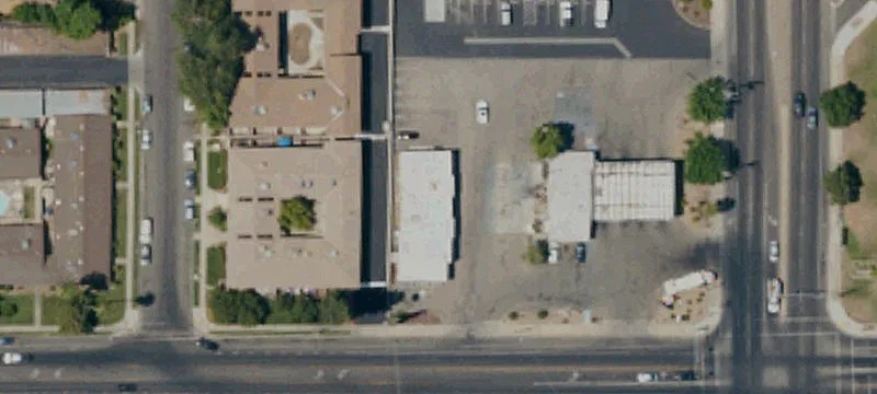 Corner Commercial Building with Parking