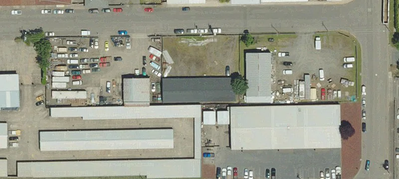 Warehouse with Gated Fence Lot