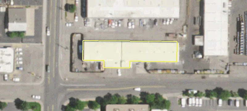 Industrial Warehouse Yard with Multiple Buildings