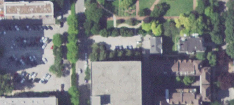 Parking Lot with Commercial Building