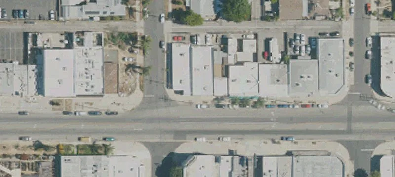 Fenced Yard Commercial Building
