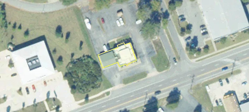 Office Building with Fenced Yard