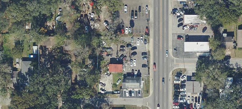 Automotive Car Lot with Covered Bays
