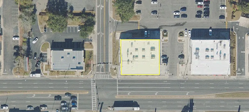 Retail Storefront with Pylon Sign