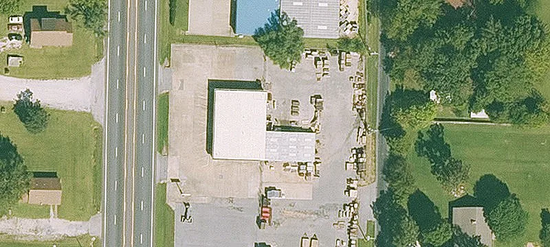 White Box Warehouse with Grade-Level Door