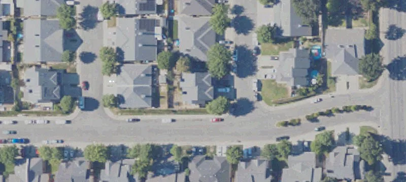 Corner-Lot Duplex with Two Garages