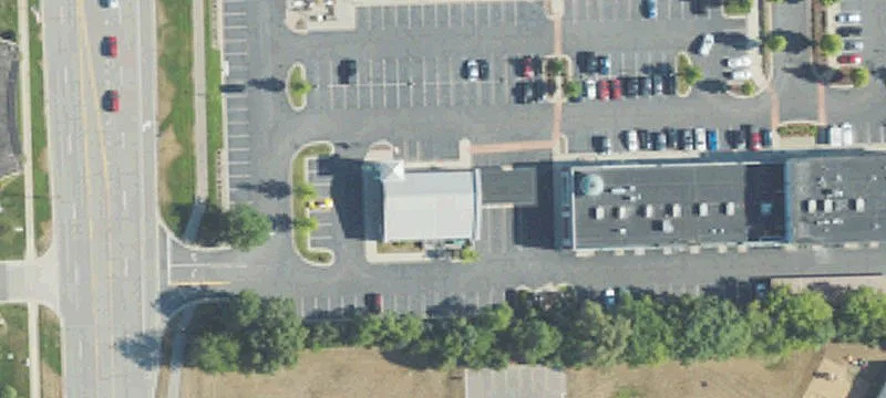 Modern Bank Building with Parking