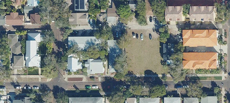 Concrete Block Fourplex with Parking