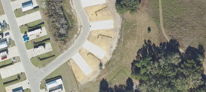 Back-In Motorhome Lot with Full Hookups