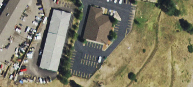 Modern Office Building with Secure Compound