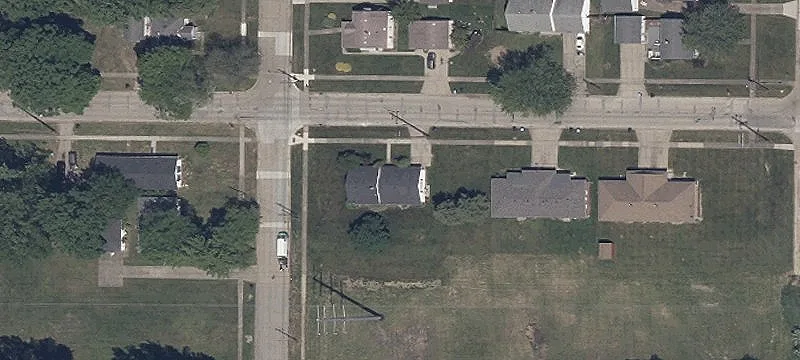 Brick Ranch Duplex with Center Garage