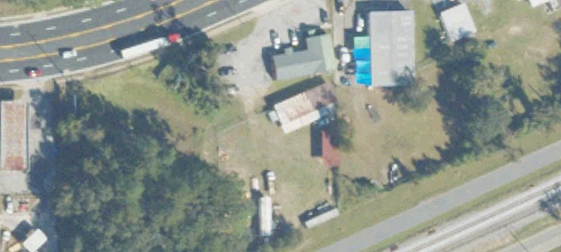 Brick Office Building with Storage Yard