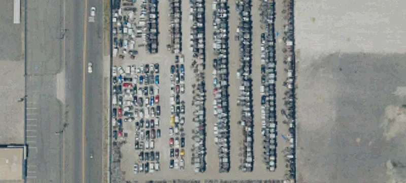 Fenced Auto Dismantling Yard