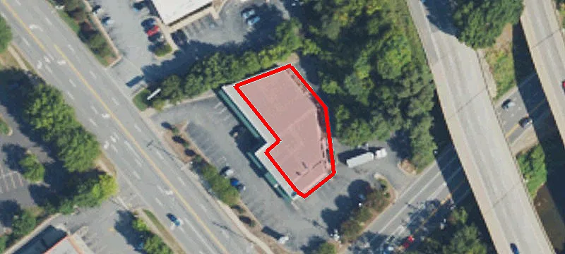 Strip Center Shell at Corner