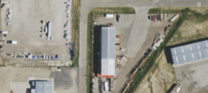 Industrial Warehouse with Overhead Crane