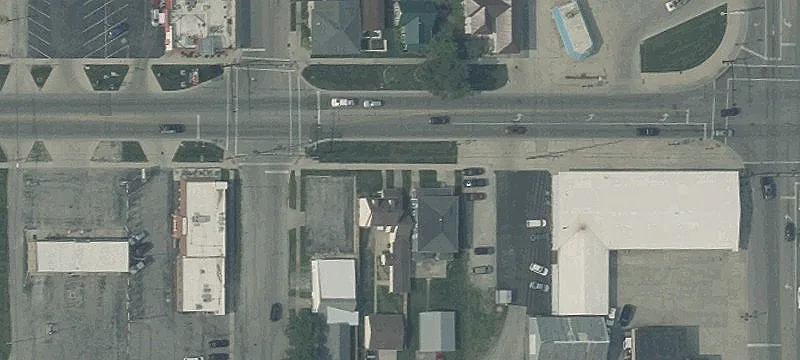 Corner Parking Lot with Drainage