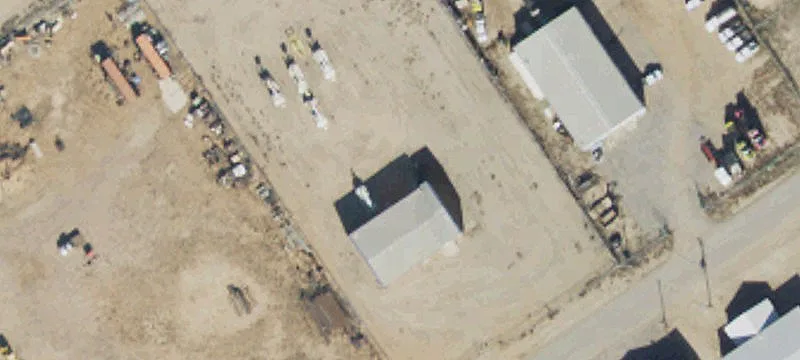 Fenced Yard Industrial Shop