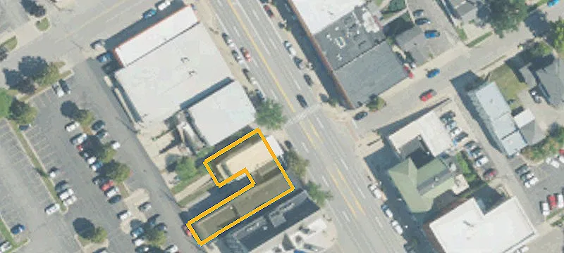 Mixed-Use Corner Retail Building