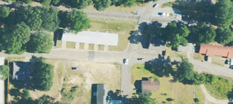 Brick Apartment Complex with Mobile Home