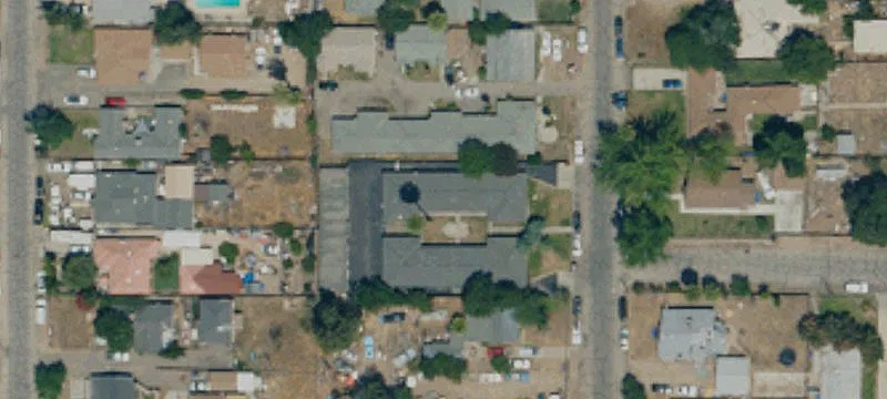 Contiguous Fourplex Apartment Buildings