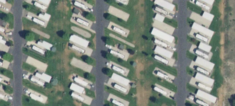 Interior Motorcoach Lot with Greenbelt