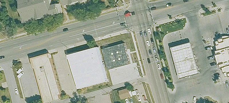 Corner Retail Storefront Building