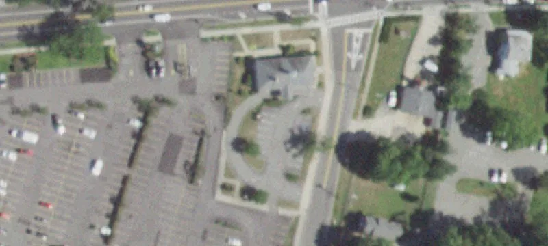 Corner Bank Pad with Drive-Thru