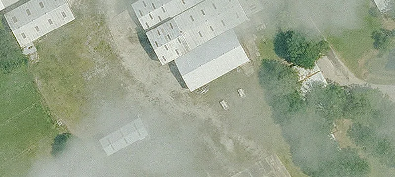 Industrial Waterfront Boat Fabrication Site