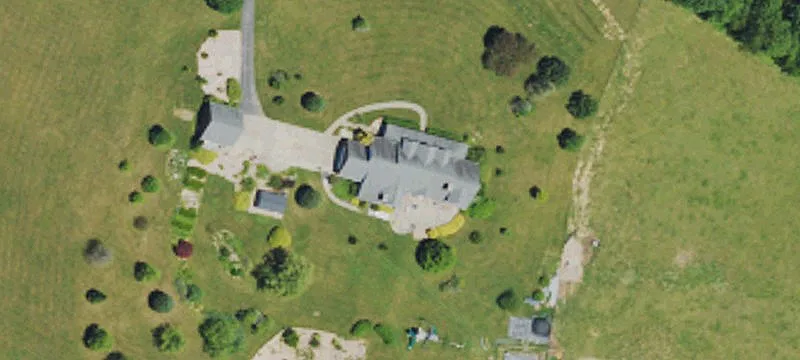Horse Farm with Fenced Pastures