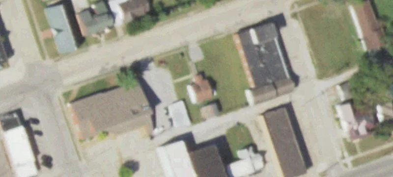 Corner Lot Brick Office Building