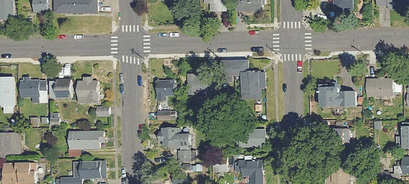 Updated Corner-Lot Duplex