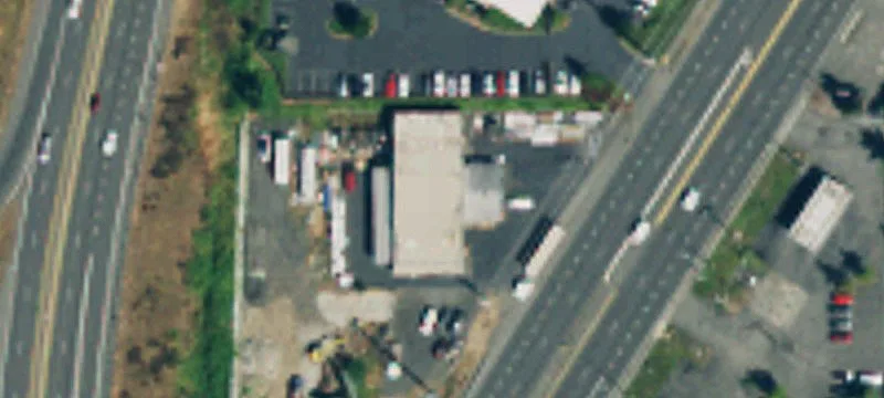Warehouse and Fenced Truck Yard