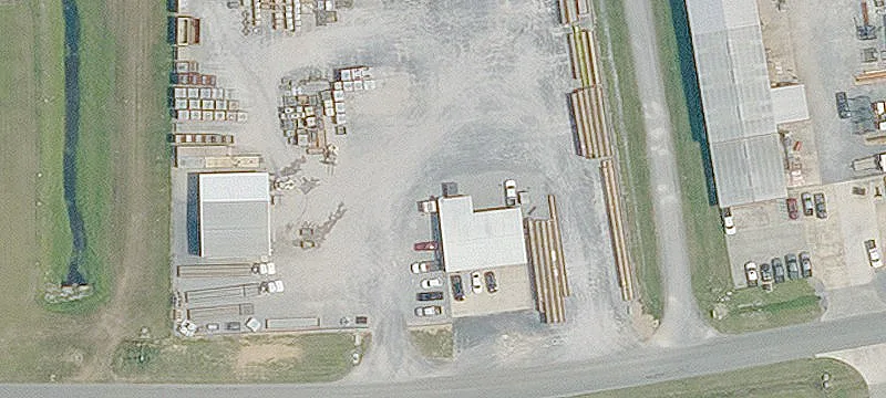 Industrial Manufacturing Facility with Cranes