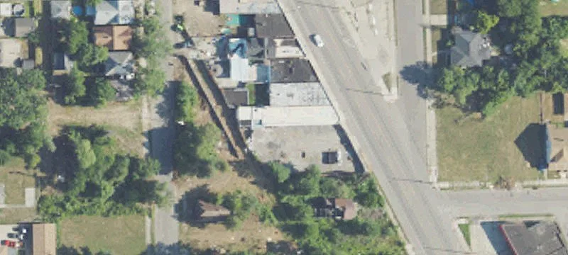 Brick Commercial Building with Parking