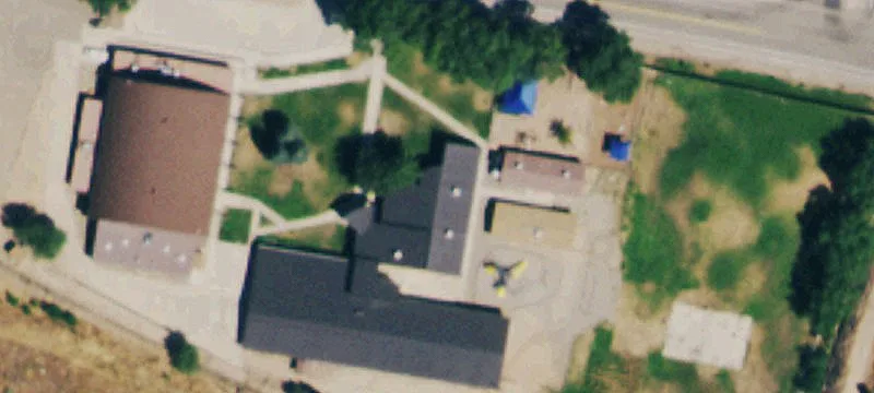 School Building with Gymnasium