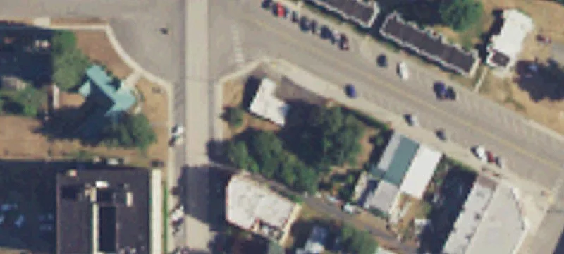 Service Station Building with Canopy