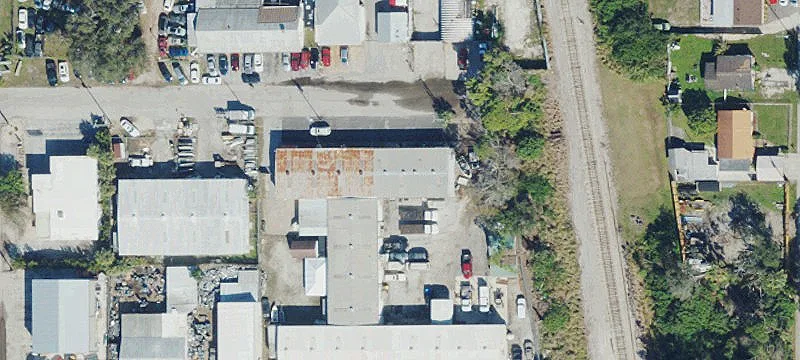 Warehouse with Perimeter Fencing