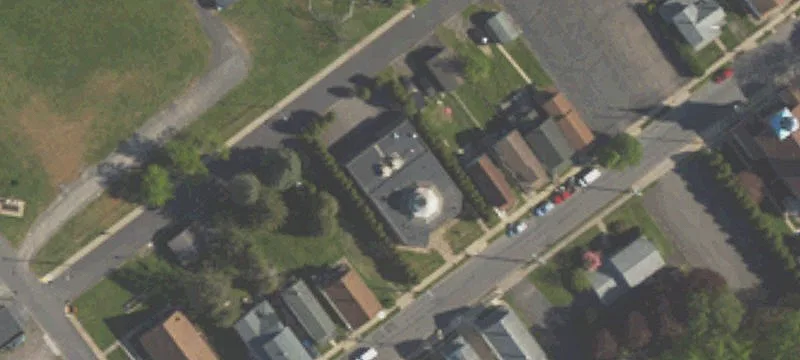 Brick Church on Corner Lot