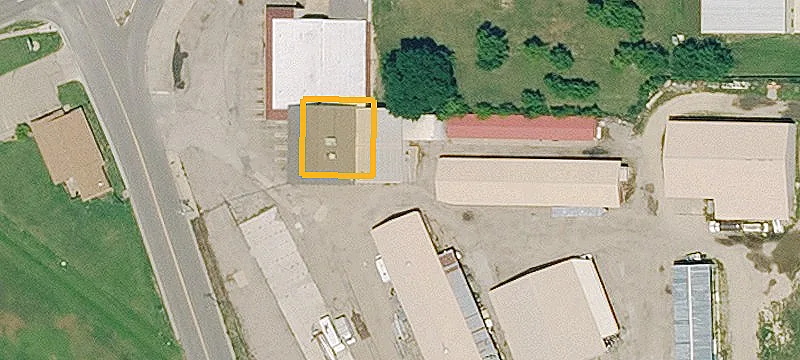 Retail Building with Gravel Yard