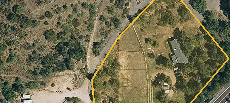 Residential Land Backing Forest Service