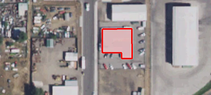 Fenced Yard Industrial Building