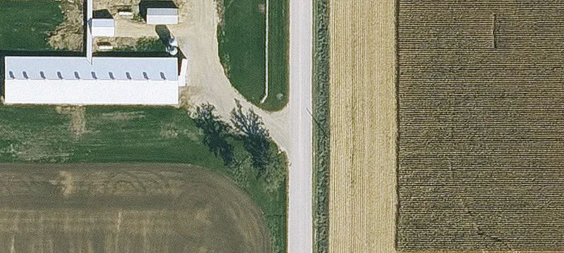 Farmland with Concrete Storage Building