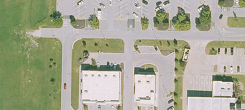 Retail Strip Center with Corner Parking