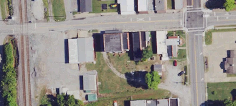 Corner Commercial Auto Repair Building