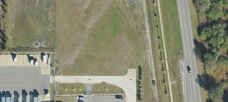 Fenced Industrial Outdoor Storage Yard