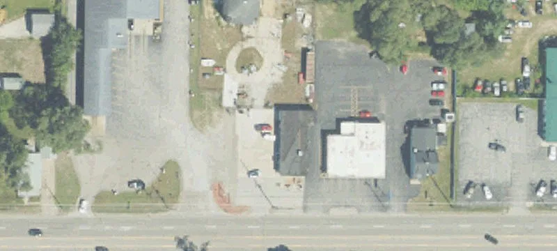Cinder Block Auto Service Building