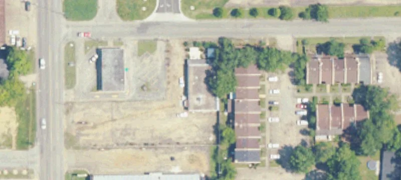 Concrete Block Community Facility with Parking