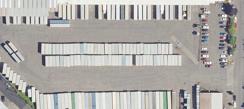 Industrial Building with Roll-Up Doors