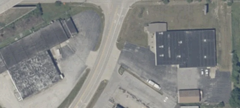 Industrial Building on Corner Lot