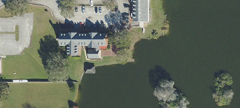 Multi-Story Office Building with Lake